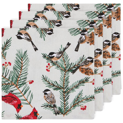 Birds & Boughs Christmas Napkins - Set of 4