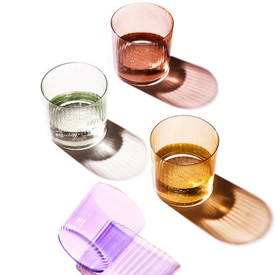 Deco Glass Tumblers - Set of 4