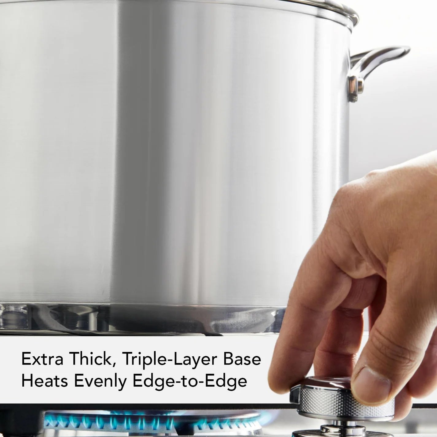 Meyer 3-Ply Base Stainless Steel Stockpot with Lid, 8-Quart