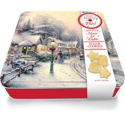 Original Gourmet Holiday Light Up Sugar Cookie Tin