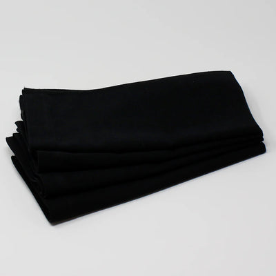 Mahogany Solid Black Cloth Napkins - Set of 4