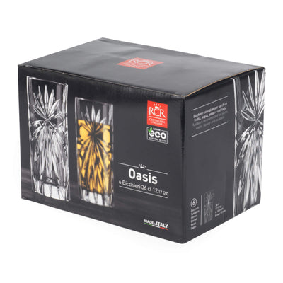 RCR Oasis Tumblers 6 Tumblers 12.17oz