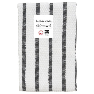 Basketweave Dish Towel - Black