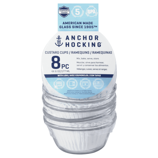 Anchor Hocking 8 pc Custard Cups