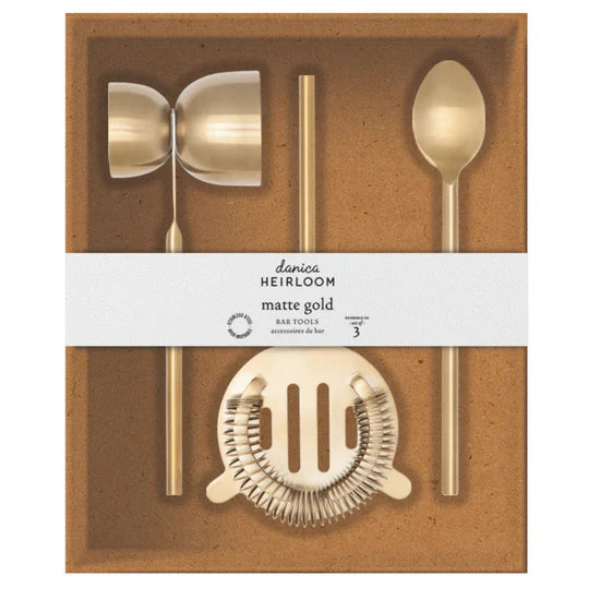 Matte Gold Bar Tools - Set of 3
