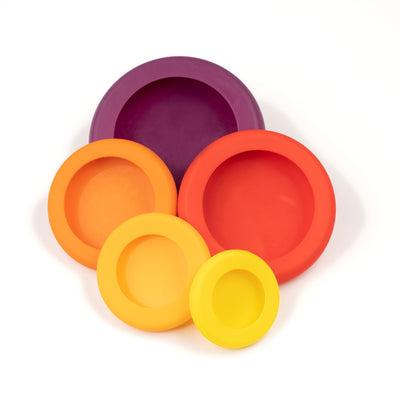 Assorted Silicone Food Savers - Set of 5