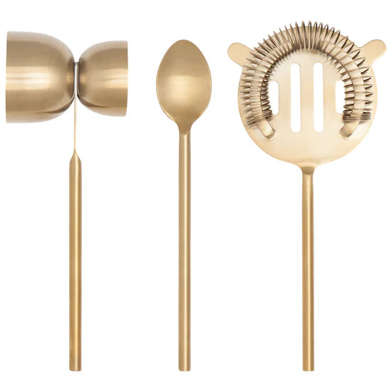 Matte Gold Bar Tools - Set of 3