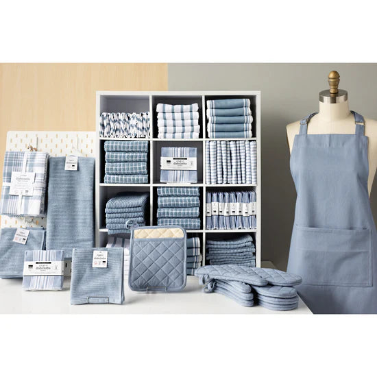 Basketweave Dish Towel - Slate Blue