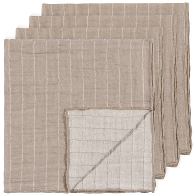 Dove Gray Double Weave Napkins - Set of 4