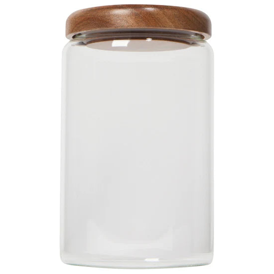 Glass Jar with Acacia Wood Lid