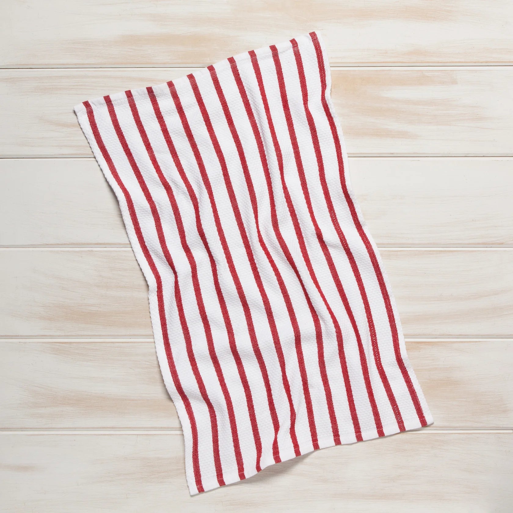 Basketweave Dish Towel - Red