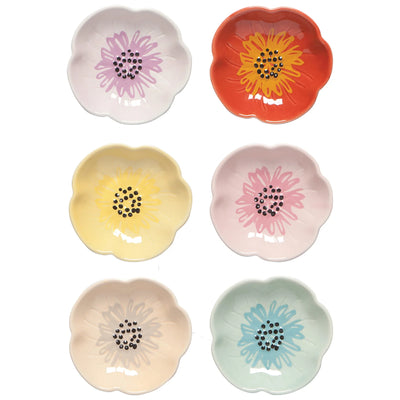 Flower Shaped Pinch Bowl - Set of 6
