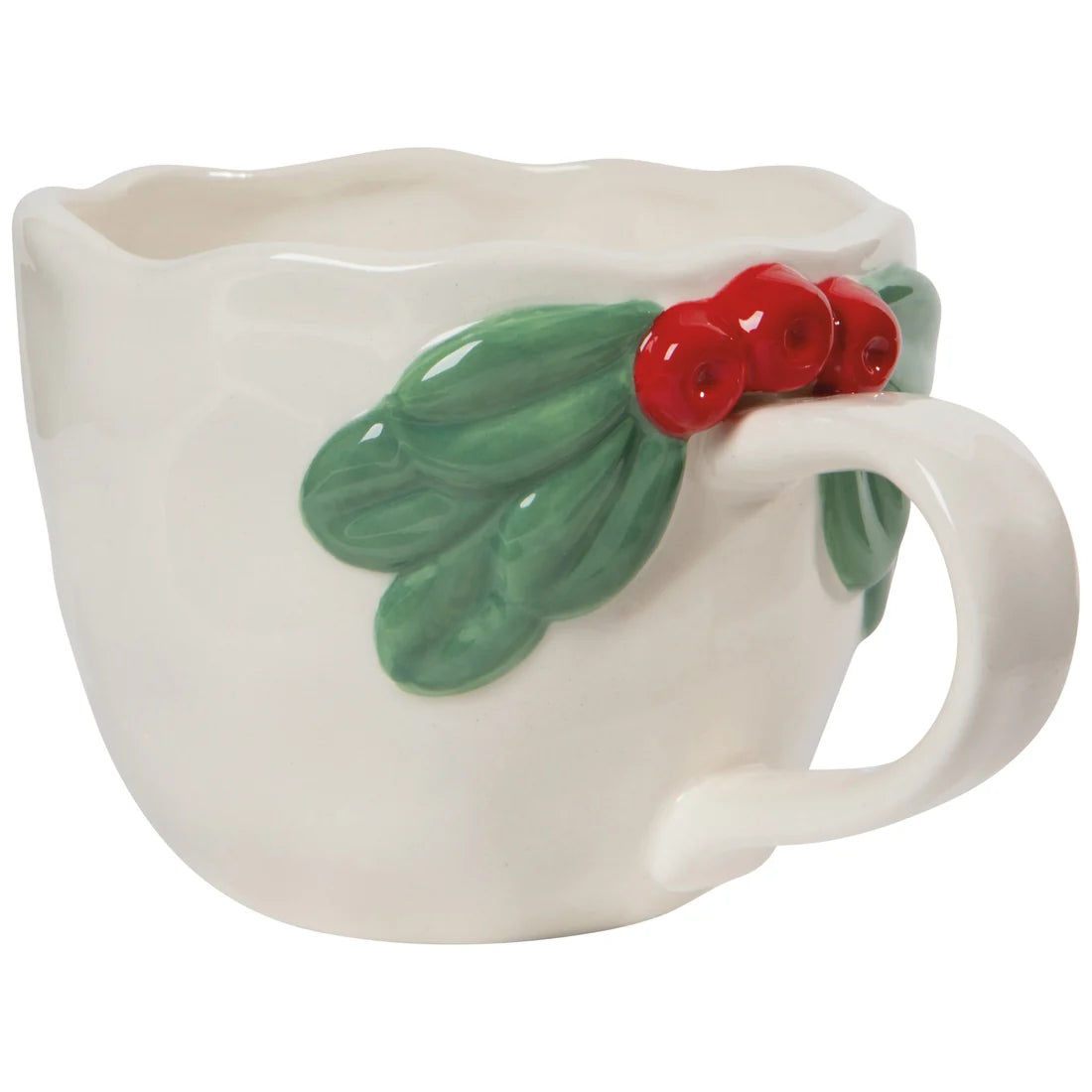 Mistletoe-White Christmas Sculpted Mug