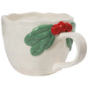 Mistletoe-White Christmas Sculpted Mug