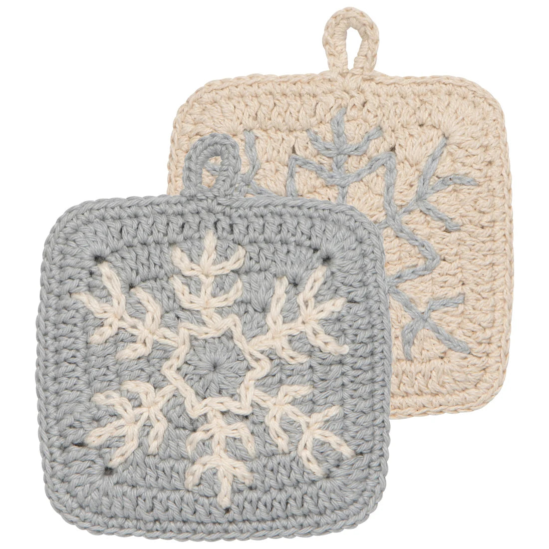 Snowfall Christmas Crochet Sponges - Set of 2