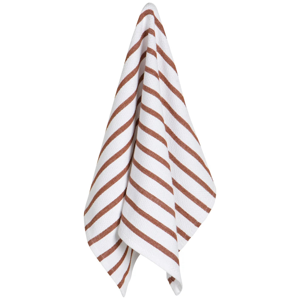 Basketweave Dish Towel - Chestnut Brown