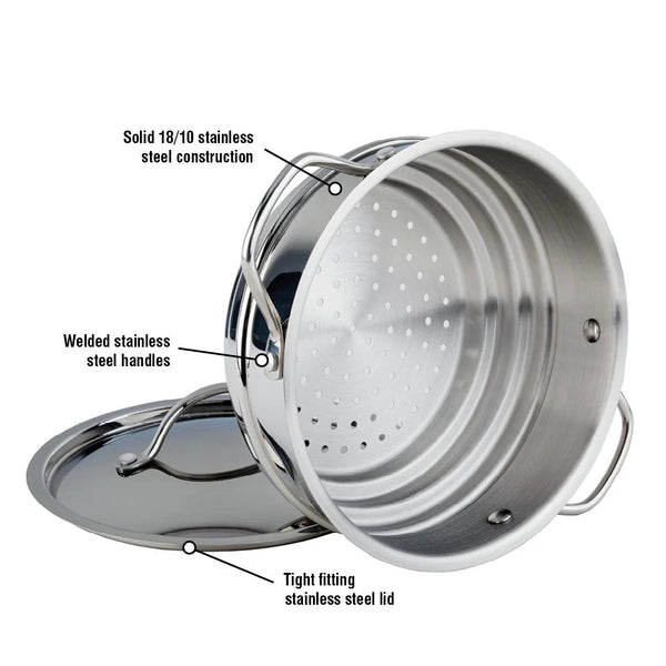Meyer Classic Stainless Steel 2.7L Steamer with cover