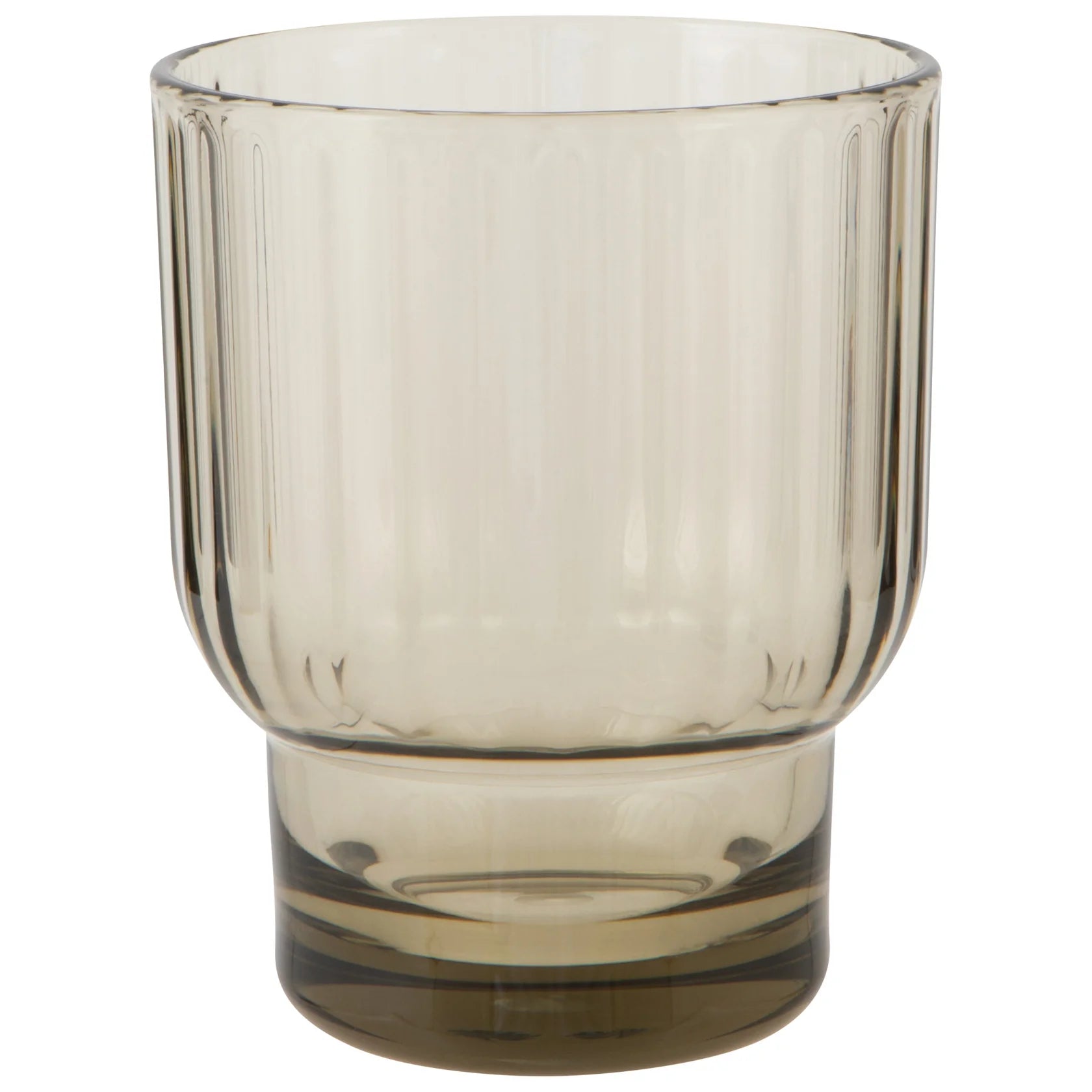 Acrylic Fluted Double Old Fashioned Glass - Olive Green