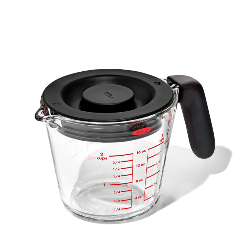 OXO Good Grips Glass Measuring Cup with Silicone Lid - 2 Cup