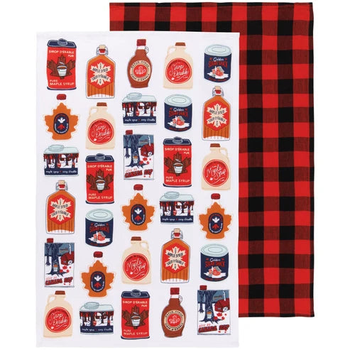 Maple Syrup Dishtowels - Set of 2