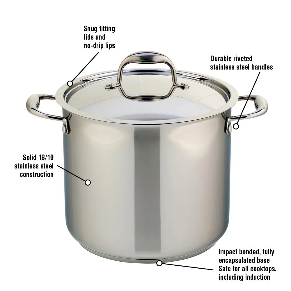 Meyer Accolade Stainless Steel 9L Stockpot with Cover