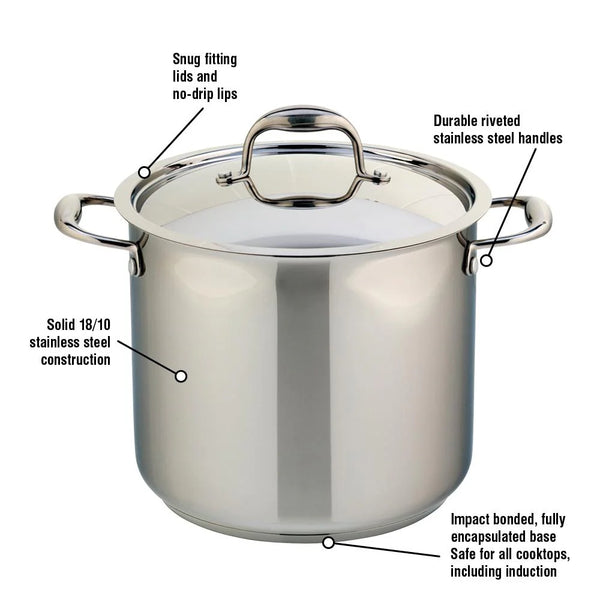 Meyer Accolade Stainless Steel 9L Stockpot with Cover