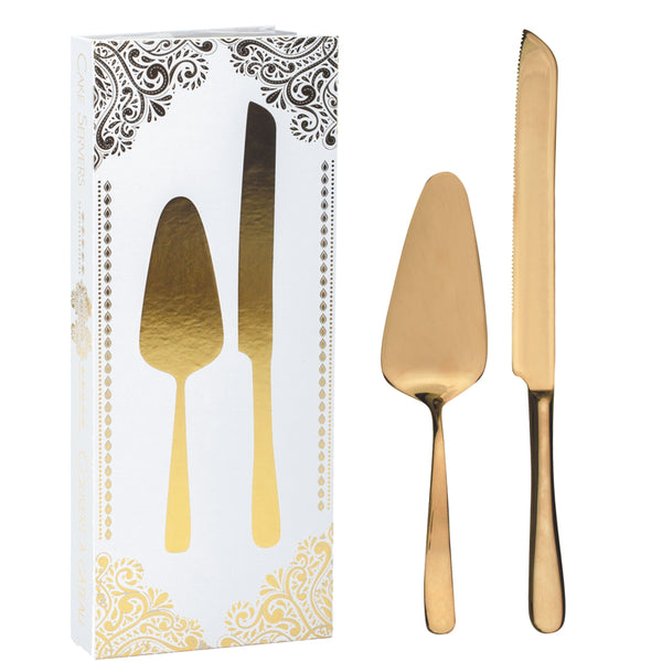 Gold Cake Serving Set