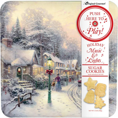 Original Gourmet Holiday Light Up Sugar Cookie Tin
