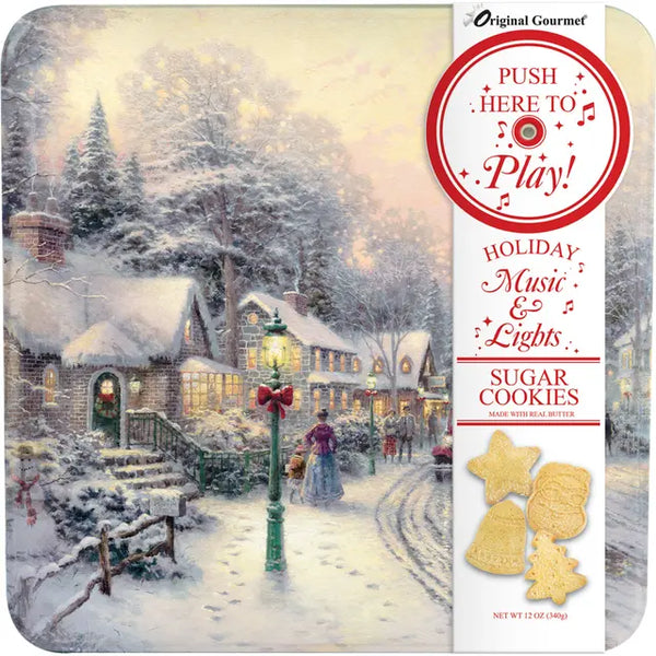 Original Gourmet Holiday Light Up Sugar Cookie Tin