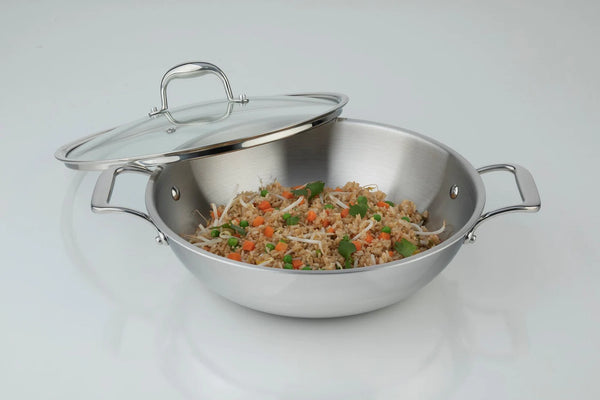 Meyer SuperSteel Tri-Ply Clad Stainless Steel Wok - 32cm