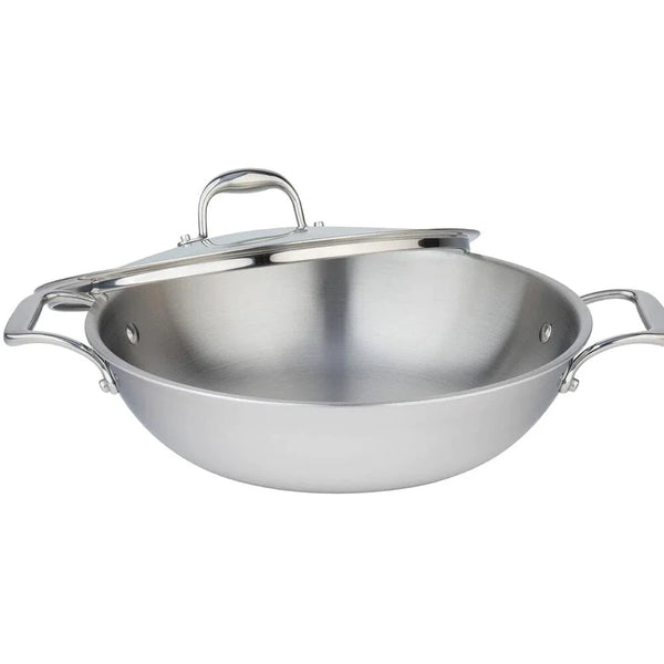 Meyer SuperSteel Tri-Ply Clad Stainless Steel Wok - 32cm