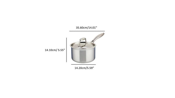 Meyer SuperSteel Tri-Ply Clad Stainless Steel 1.5L Saucepan with cover