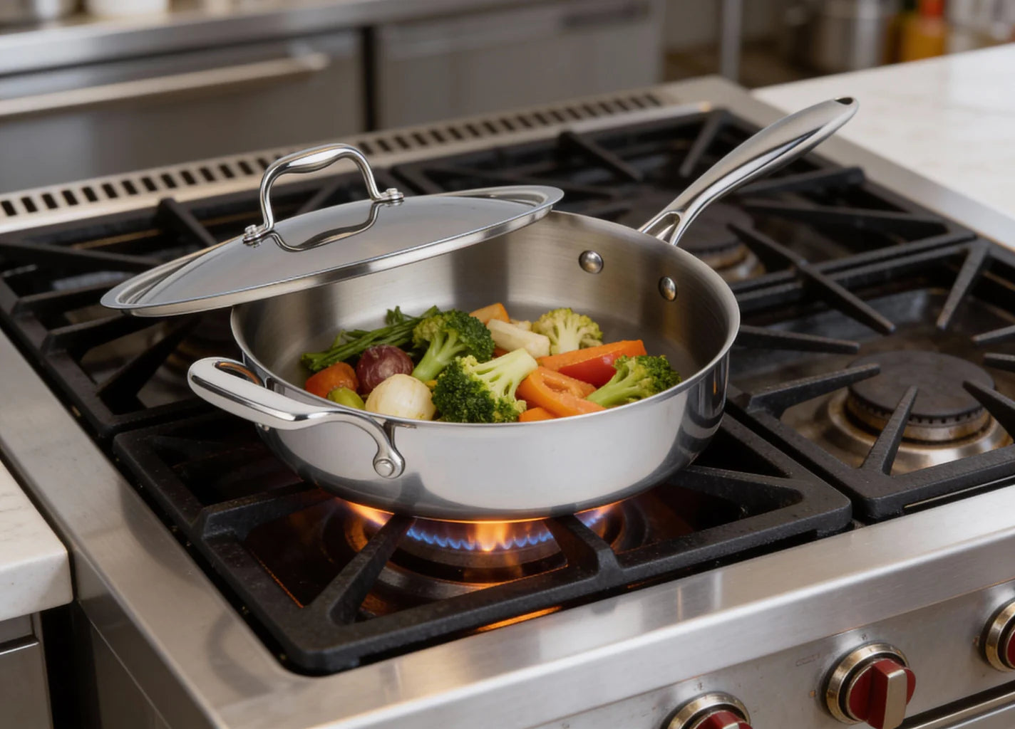 Meyer SuperSteel Tri-Ply Clad Stainless Steel 4.2L Sauté Pan with Cover
