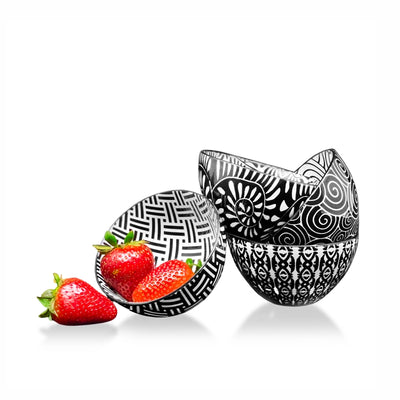 Mini Bowls - Black and White Design