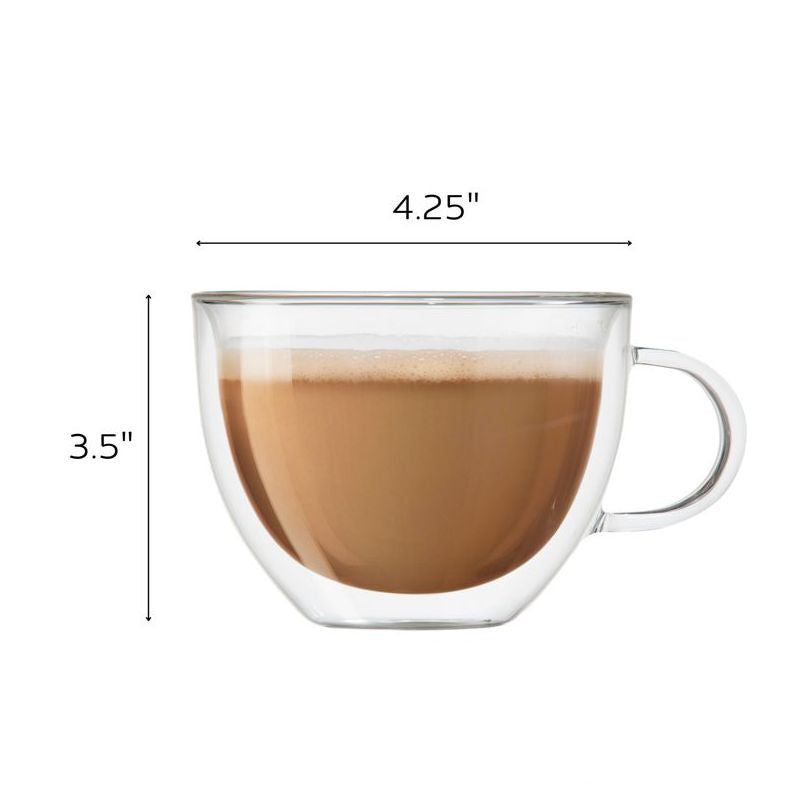 Double Walled Glass Latté Mugs