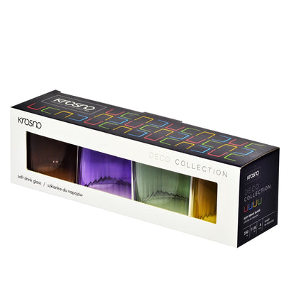 Deco Glass Tumblers - Set of 4