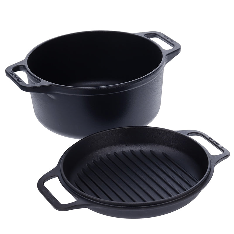 Cast Iron Dutch Oven Combo Cooker - 5.7 L