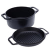 Cast Iron Dutch Oven Combo Cooker - 5.7 L