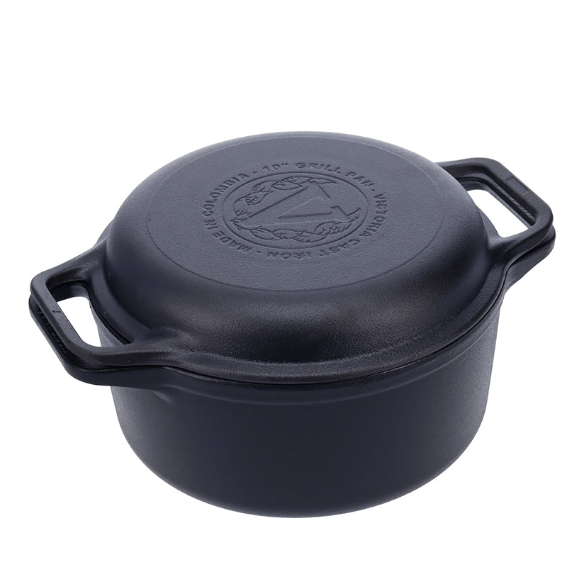 Cast Iron Dutch Oven Combo Cooker - 5.7 L