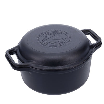 Cast Iron Dutch Oven Combo Cooker - 5.7 L