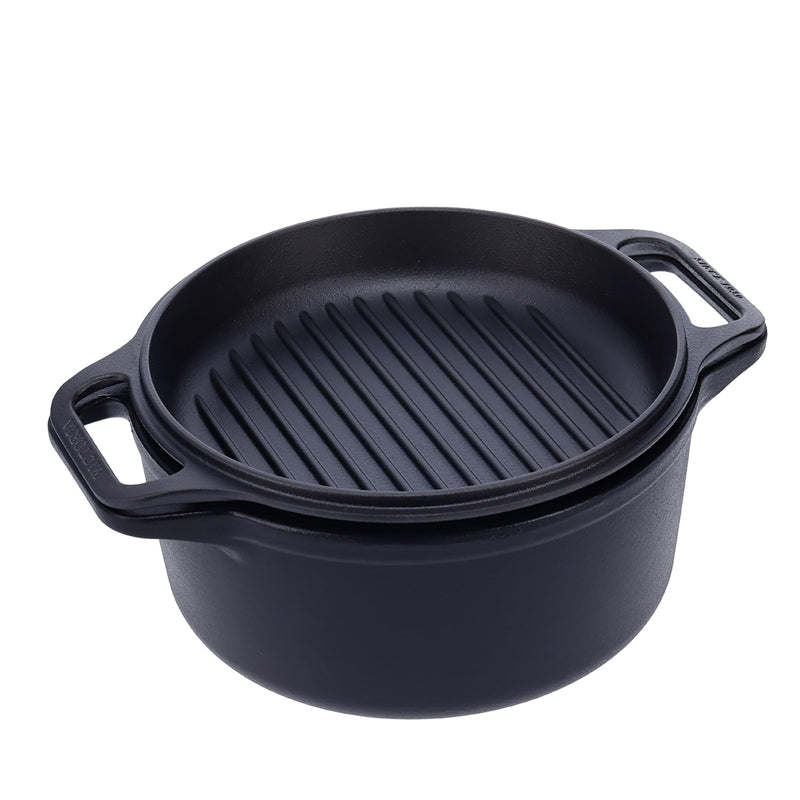 Cast Iron Dutch Oven Combo Cooker - 5.7 L