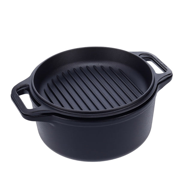 Cast Iron Dutch Oven Combo Cooker - 5.7 L