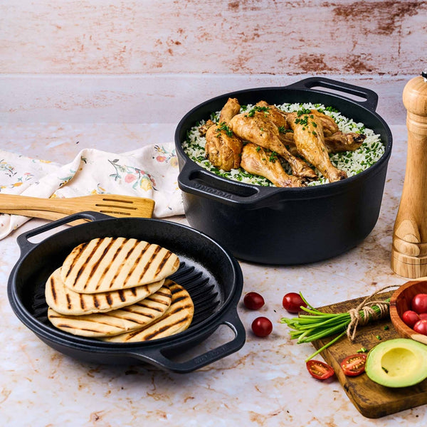 Cast Iron Dutch Oven Combo Cooker - 5.7 L