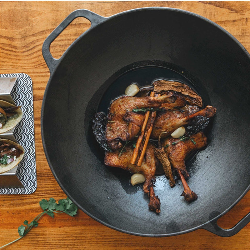 Victoria Cast Iron Wok - 14 inch