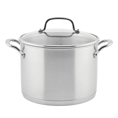 Meyer 3-Ply Base Stainless Steel Stockpot with Lid, 8-Quart
