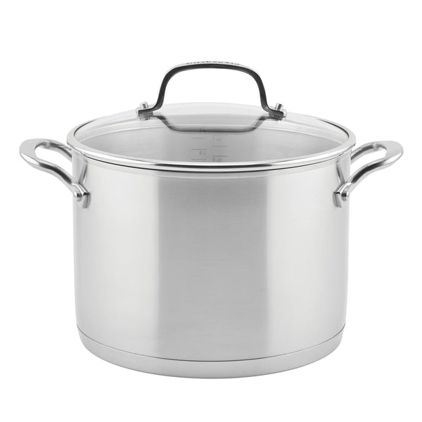 Meyer 3-Ply Base Stainless Steel Stockpot with Lid, 8-Quart
