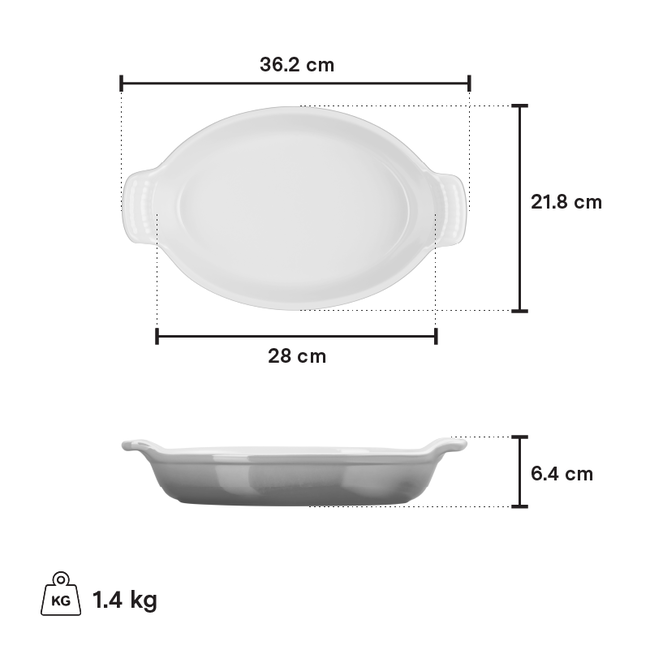 Le Creuset Oval Gratin Dish - 1.6L