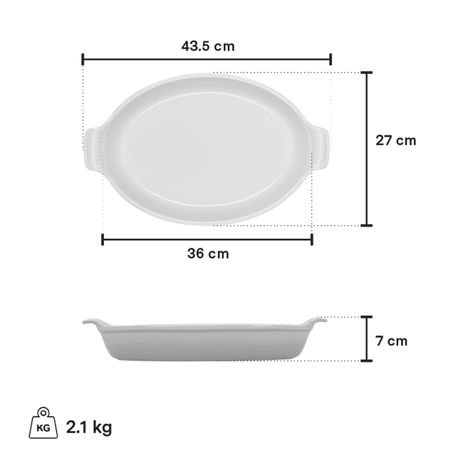 Le Creuset Oval Gratin Dish - 2.9L