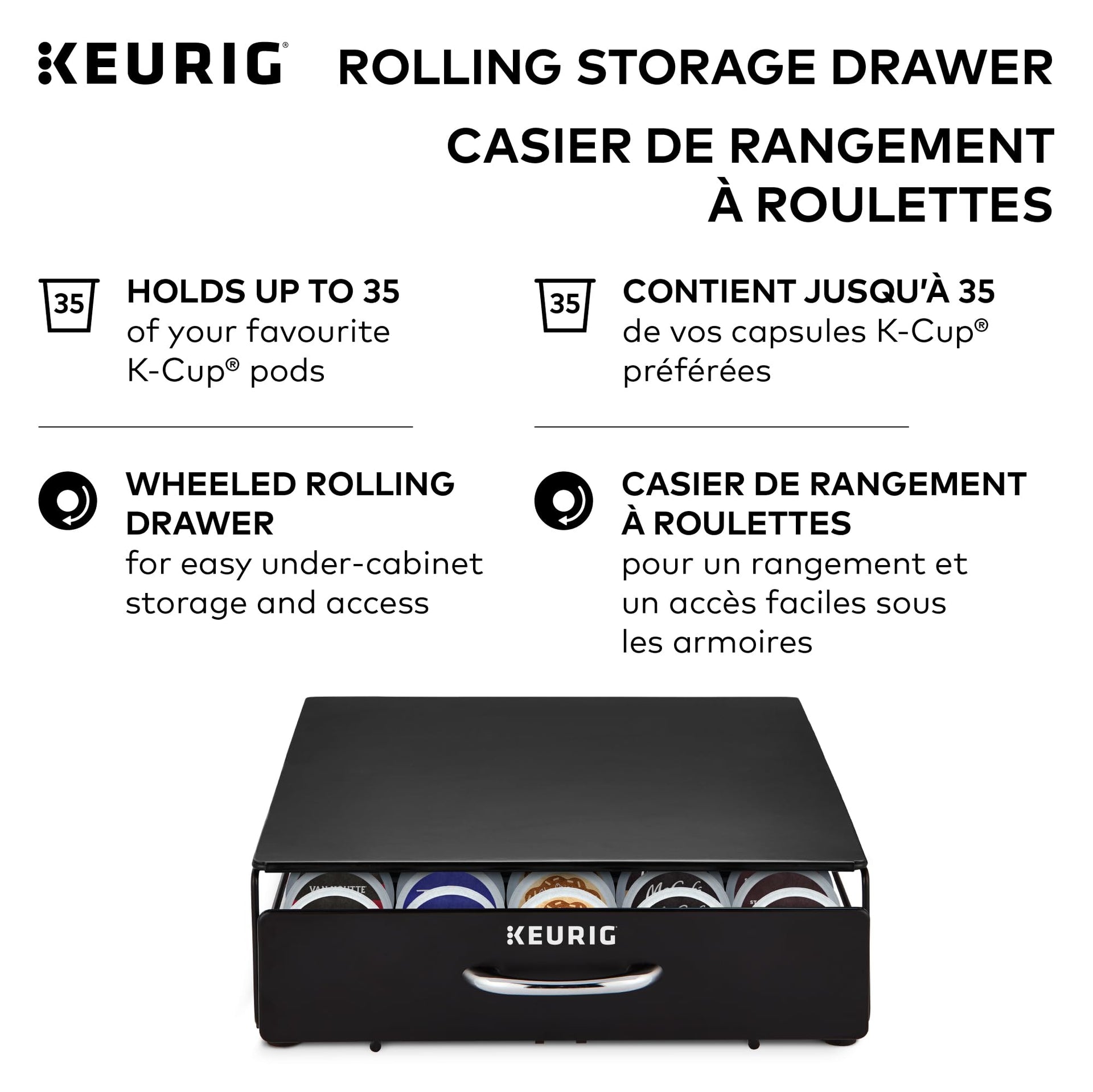 Keurig Rolling Storage Drawer