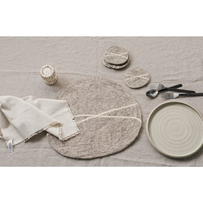 Striato Felt Wool Placemat - Flint